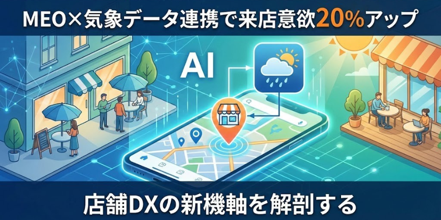 【AI活用事例】MEO×気象データ連携で来店意欲20%アップ。店舗DXの新機軸を解剖する